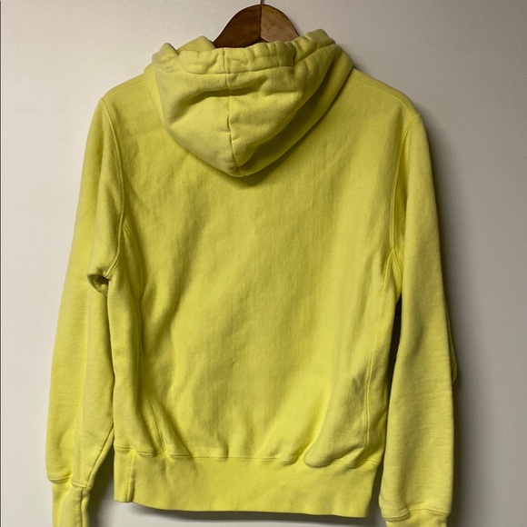 CHAMPION Yellow Hoodie Retro Graphic Sweatshirt - Picture 8 of 12
